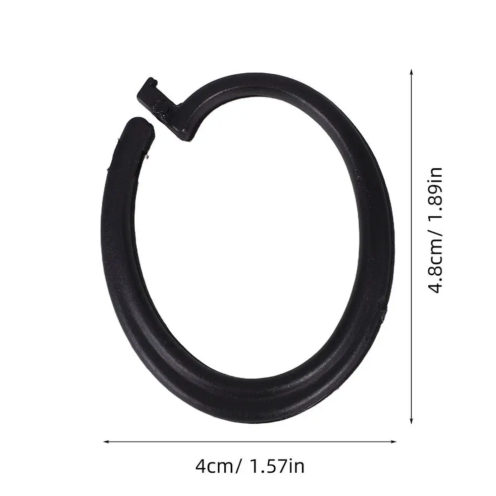 60Pcs Plastic Curtain Hooks Black Sleek Minimalist Drapery Rings for Roman Shades Blinds Valances Outdoor Gazebo Canopy Easy