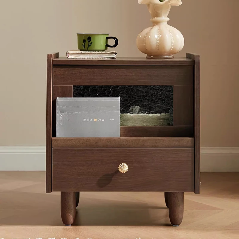 أدراج خشبية بجانب السرير وغرفة النوم وخزائن القهوة المتنقلة للتخزين ومنضدة فاخرة وأثاث فندق موبليس الحديث