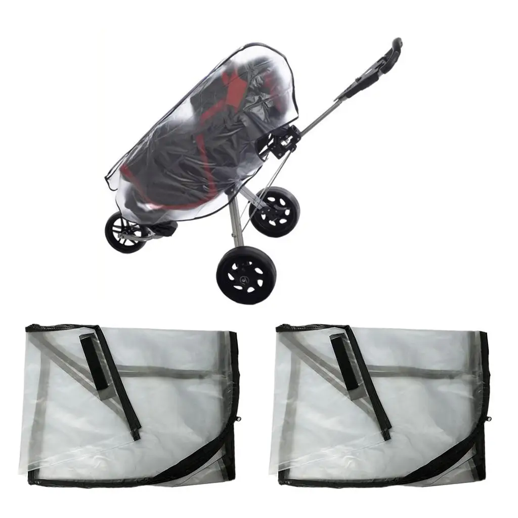 2pcs Waterproof Golf Cover Transparent Folding Golf Bag Cover