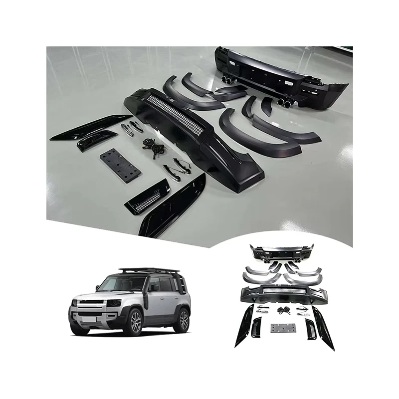 

Hot Sale Full Set Upgr Black Style Trim Body Kit Car Bumper Side Skirt Over 2020