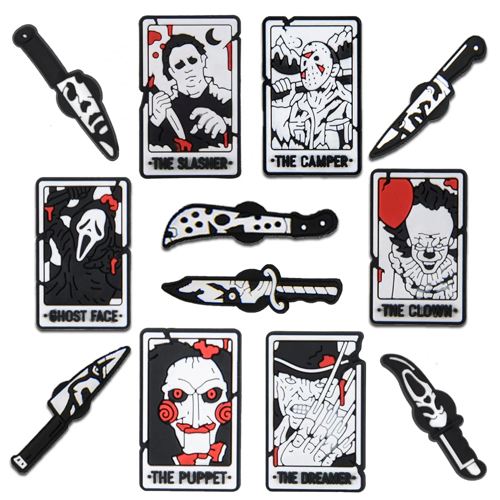 17pcs/SET Halloween Horror Movie Series for Shoe Charms Designer Accessories DIY Decoration for Classic Clog Kids Gifts Hot Sale image 2