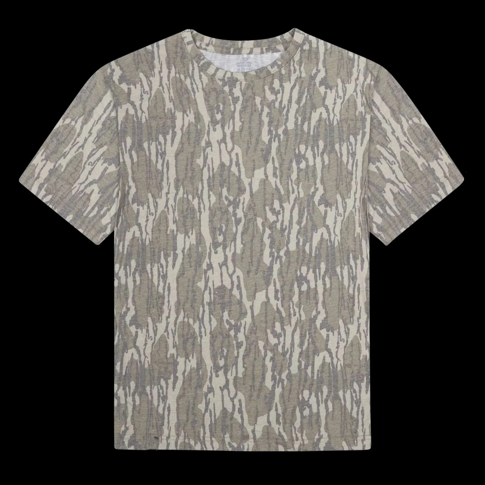 Outdoor Hunting Tree Texture Camo T Shirt Men Vintage  Crew Neck Lightweight Casual Basic Daily Top