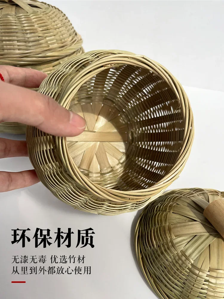 Bamboo Woven Products Tea Can Pumpkin Basket Household Snacks Egg Storage Basket Creative Woven Fruit Basket