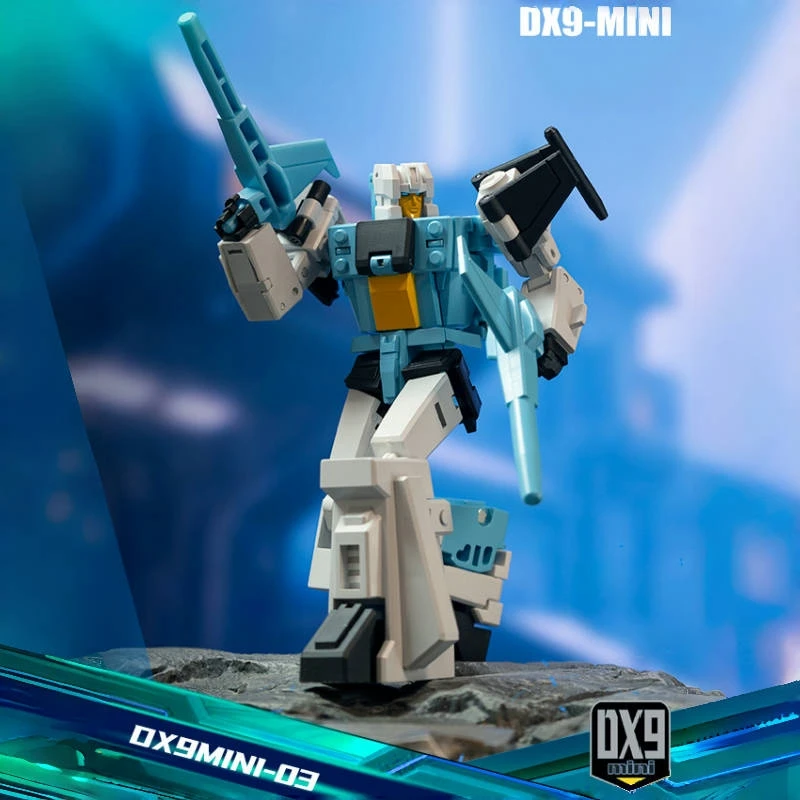 En STOCK transformación DX9 DX9-Mini 03 Mini-03 Brainstorm Warrior Mini figura de acción Robot juguete para regalo