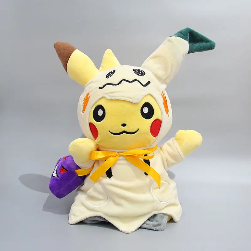 Kawaii Pokemon Plush Halloween Cosplay Toys Pikachu Mimikyu Morpeko Gengar Anime Stuffed Plush Cartoon Peluche Dolls Kid Gift