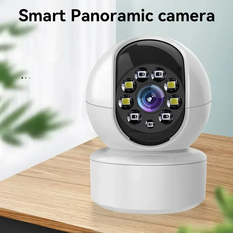 Caméra intelligente rotative 4K, Surveillance contrôlable par WiFi, Audio bidirectionnel, suivi automatique, moniteur de Vision nocturne couleur, caméra intérieure
