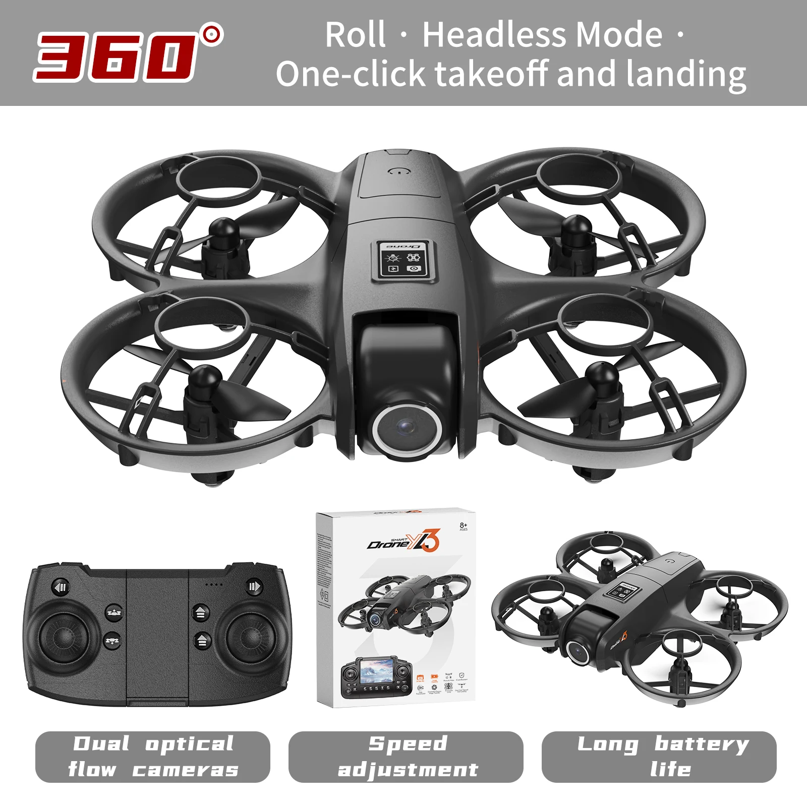 YL3 BARU Drone 8K Original Profesional HD Kamera Ganda GPS WIFI Quadcopter Fotografi Udara HD Kendali Jarak Jauh UAV Pesawat Mainan
