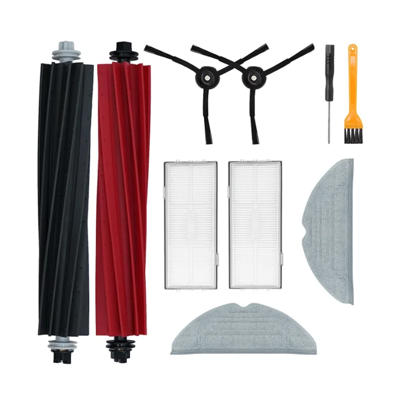 AB43-10PCS Części zamienne do odkurzacza Xiaomi Roborock S8 /S8 Pro Ultra /S8+ Podwójne szczotki główne boczne Ścierki do mopa Filtry HEPA