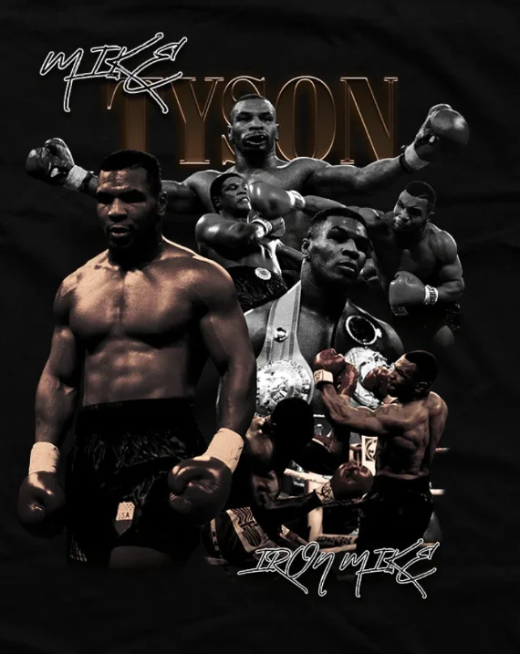 Mike Tyson Graphic Vintage Inspired Iron Mike T Shirt. Short Sleeve 100% Cotton Casual T-shirts Loose Top Size S-3XL