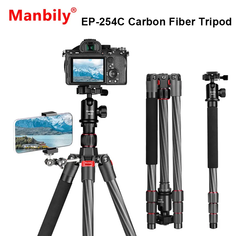 

Professional Carbon Fiber Tripod For Digital Camera Tripode Suitable For Travel Lightweight Camera Stand 152cm Max