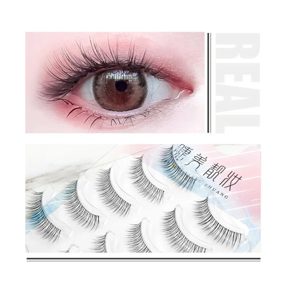 

5 Pairs New Natural Manga Lashes Soft Eyelashes Thick False Eye lashes Manga Daily Dating Makeup Eyelashes Lashes Wispy