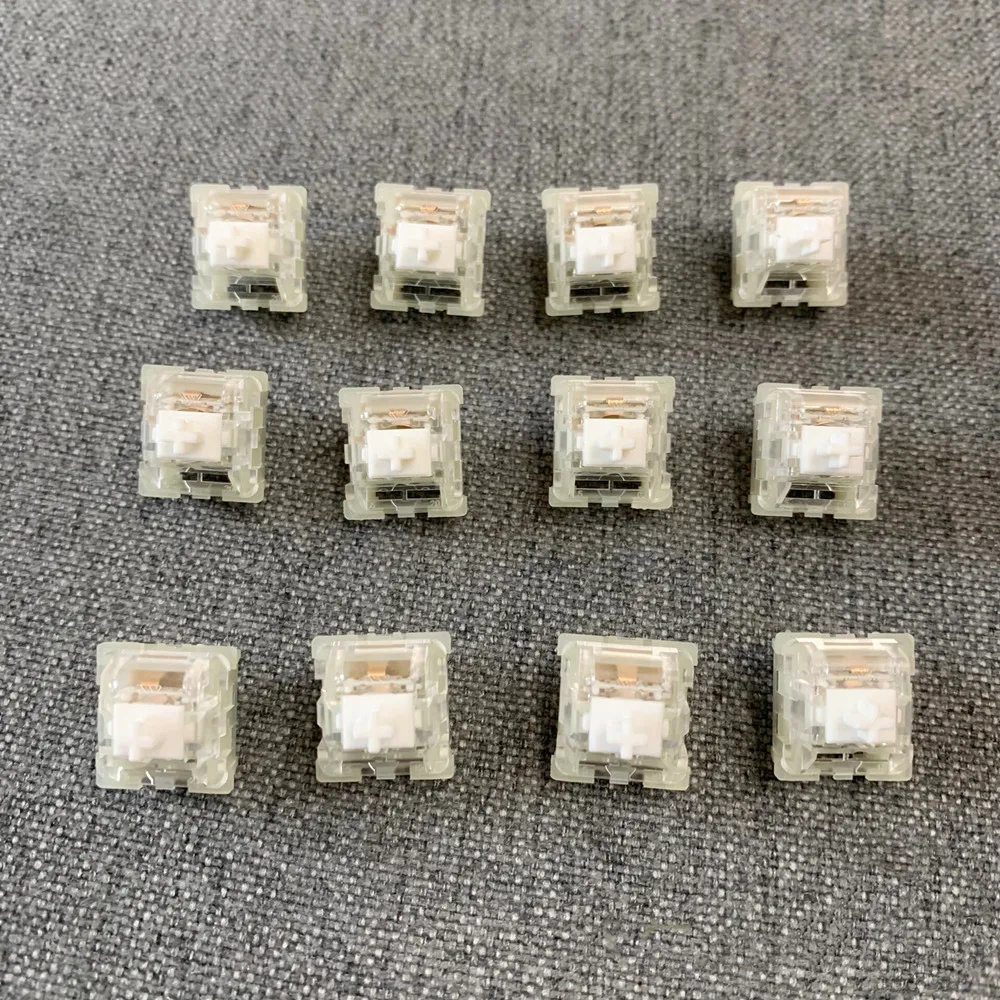 KTT Kang-Joli Linéaire Blanc à 3 Broches pour Clavier Mécanique, Axe POM, Plaqué Or, pour Budget