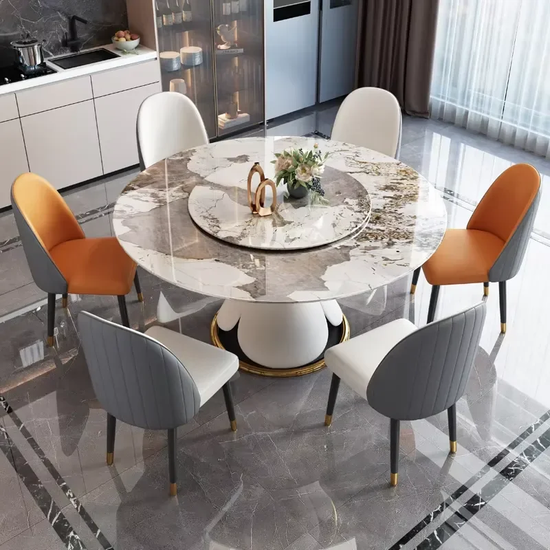 Modern Extendable Folding Marble Dining Table Round Set 4 6 8 Seater Space Saving Rectangle Metal Furniture Designs