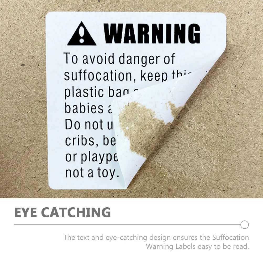 

1 Roll Self-Adhesive Suffocation Warning Labels Shipping Packing Warning Stickers Safety Decals Shipping Stickers