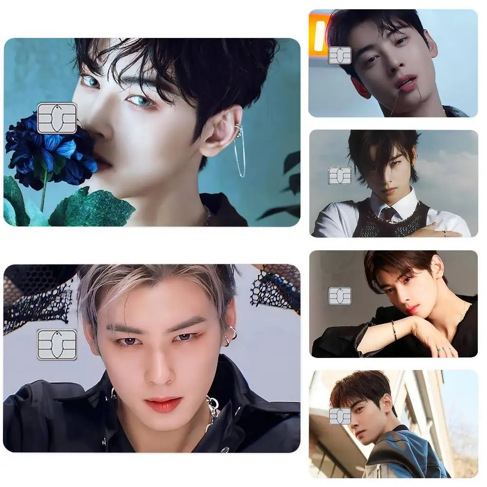 Kpop C-Cha Eun Woo Credit Card Skin Matte Stickers For Bank Card ID Card Debit Card Decal Decoration Girls Gifts