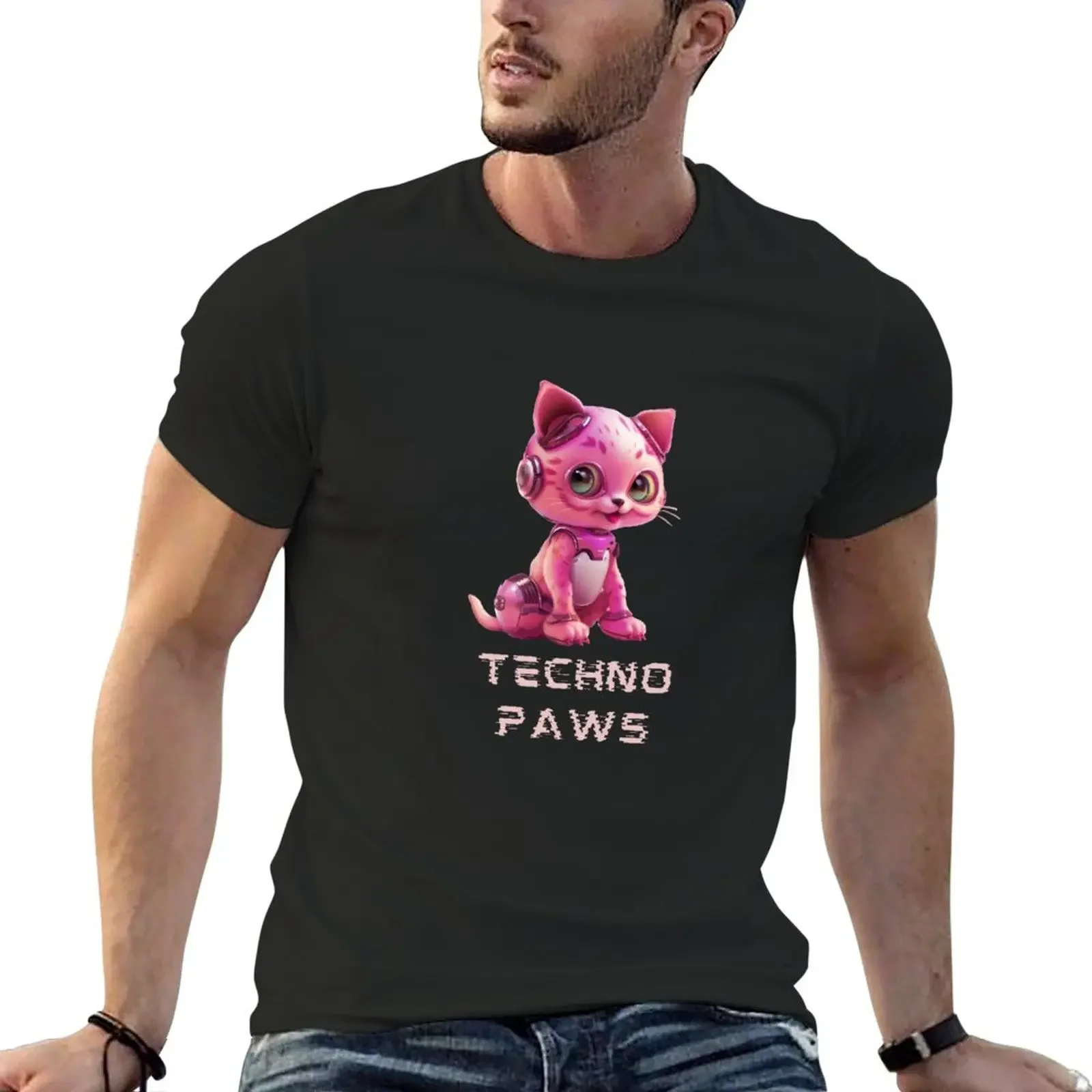 

New Kitten Robots AI Kittens AI Kitten T-Shirts Robot Kitten Stickers T-Shirt tees workout shirts for men