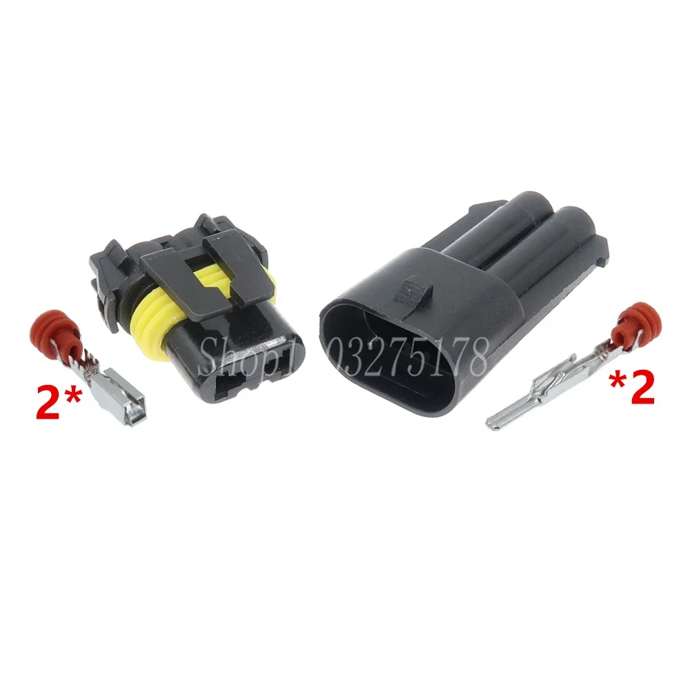 1 Set 2 Pin 12084167 12059181 12059183 Car HID Wire Socket 9006 Ballast Automotive Waterproof Wiring Terminal Connector