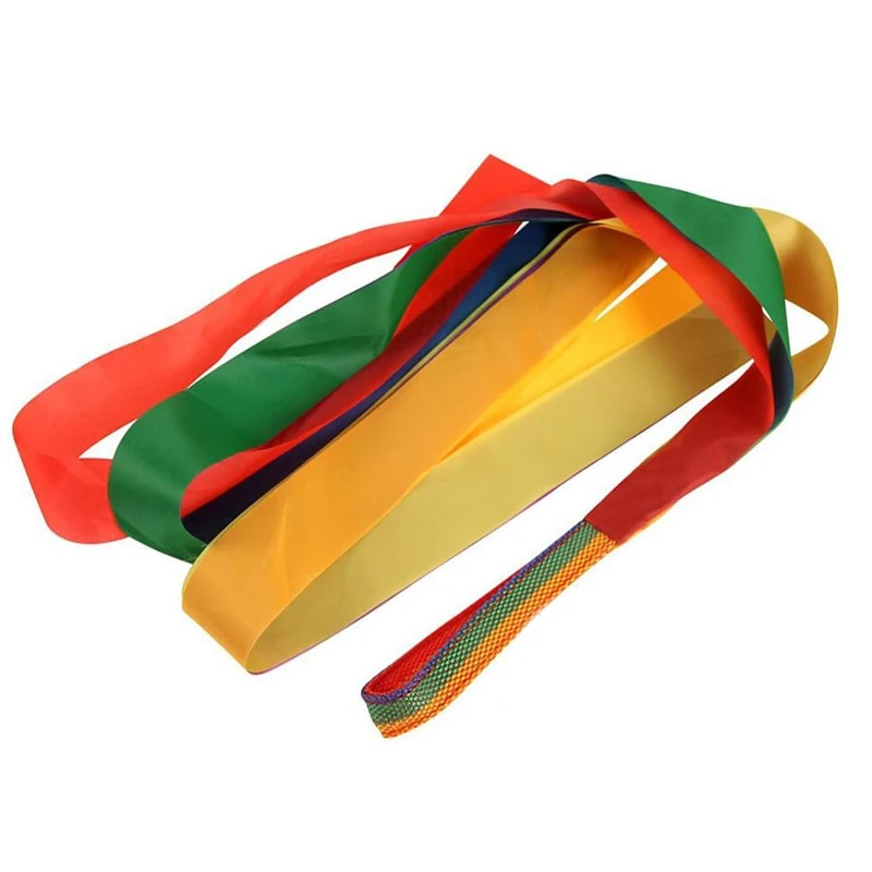 12PCS Rainbow Dance Ribbon Streamers For Kids Gymnastics Party Favors Sensory Development Toys Juegos Para Fiestas De Niños