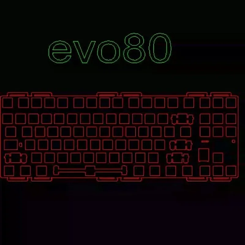 Evo80 Keyboard Positioning Board Customized PC PP POM FR4 Stainless Steel Positioning Plate for Mechanical Keyboard Accessories