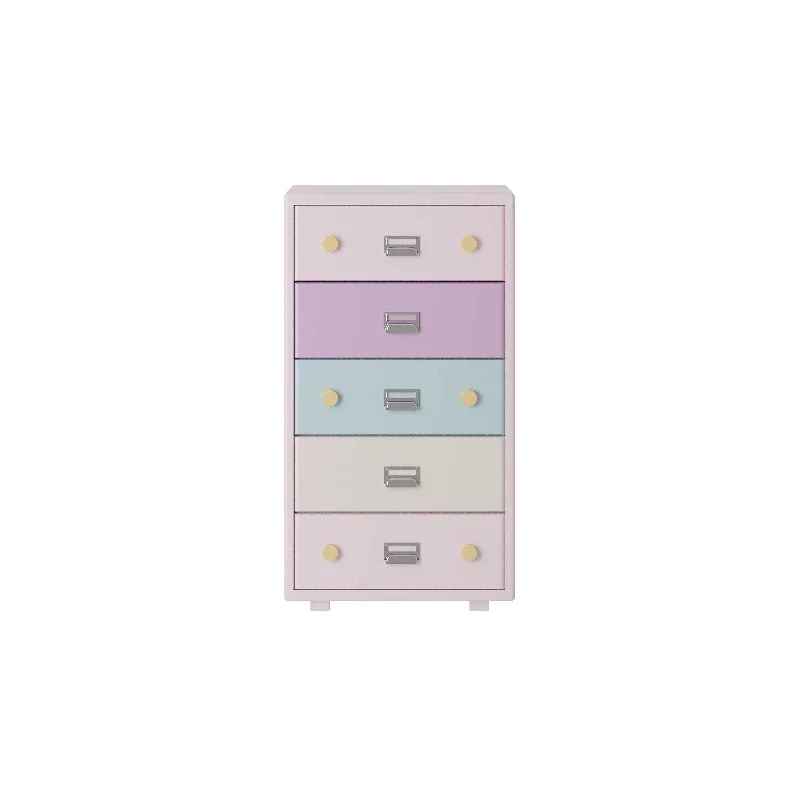 Modern color dopamine chest, solid wood living room bedroom bedside cabinet ins wall multi-layer storage cabinet