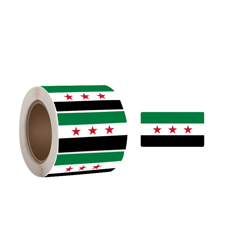 Arab Republic Syria Three Star Flag Car Cup Window Waterproof Sticker Funny Party Supplies Glass Beer Can Tumbler Party Stickers