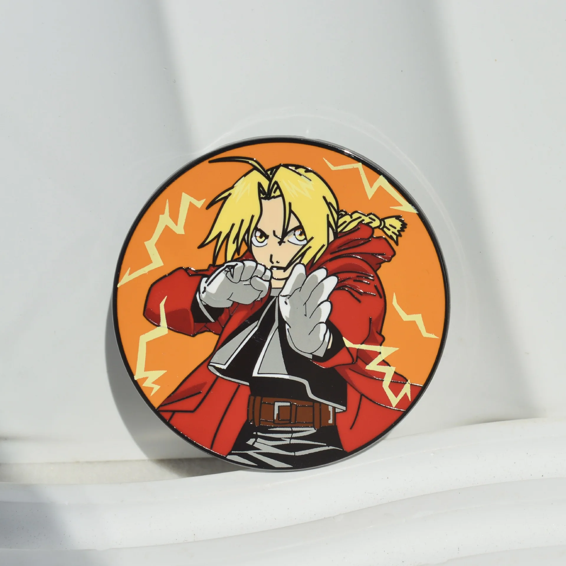 

Fullmetal Alchemist Metal Badge Imitation Enamel Metal Brooch Edward Elric Backpack Accessory Pin