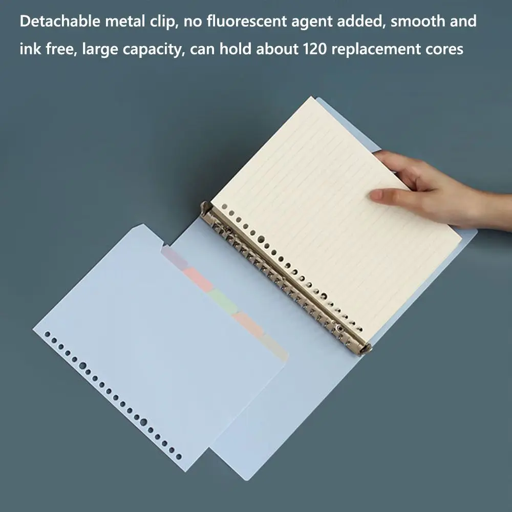 Immagine 3: Nuovo quaderno con raccoglitore a colori A5/B5 morbido con divisore indice pastello Quaderni per studenti Quaderni con linea ricaricabile