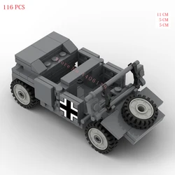 hot military WW2 German Army Kubelwagen Troop carrier truck vehicles war equipment weapon Building Blocks model bricks toys gift