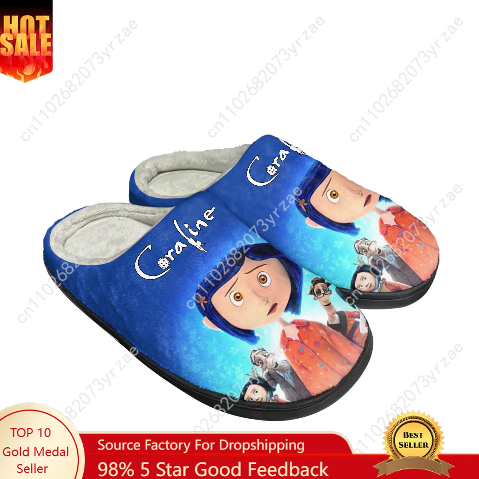 

Coraline Cotton Shoe Family Slipper Men Women Teenagers High Quality Fashion Plush Indoor Casual Warm Shoe Custom Made Slipper