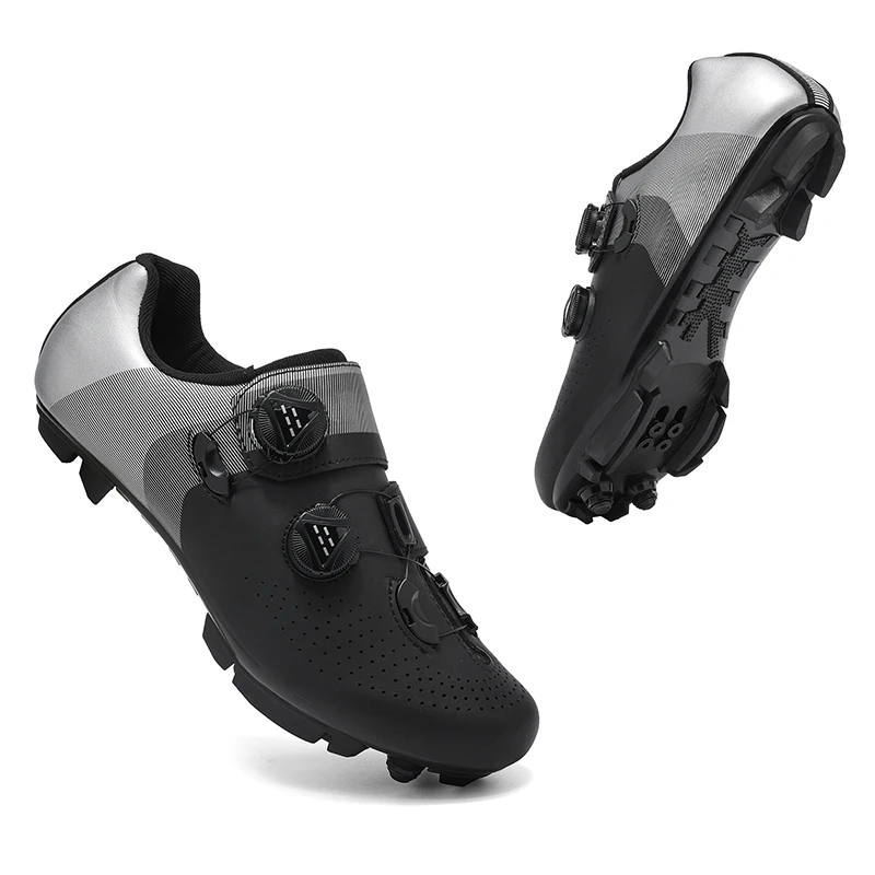 

MTB Cycling Shoes Man Cleats Shoes Flat Pedal Bicycle Shoe Speed Cycling Sneaker Men Mountain Bike Shoe SPD Racing Lock Footwear