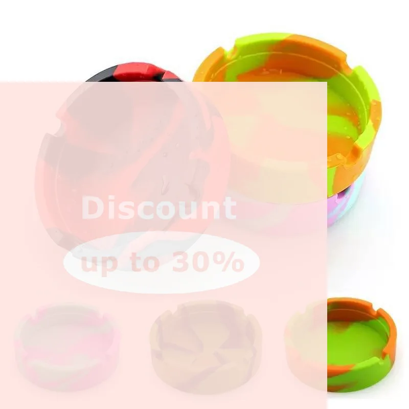 [Portable  Ashtray Anti-scalding Cigarette Holder Environmentally Friendly Soft Round Silicone Ashtray Ashtray Holder]