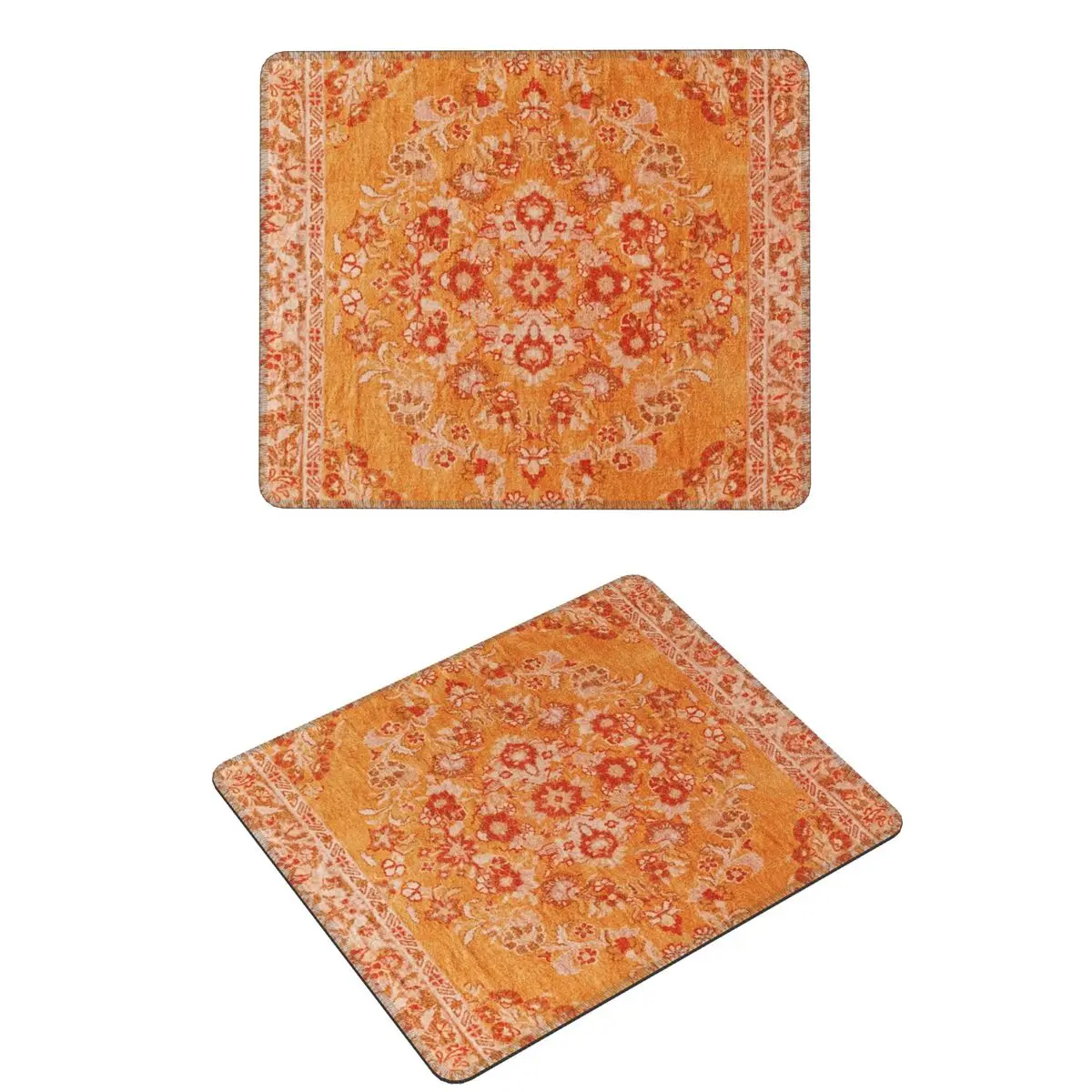 

Orange Bohemian Berber Traditional Moroccan Style Design Mouse Pad Computer Keyboard Mouse Mat Gaming Laptop Desk Mat Table Mats
