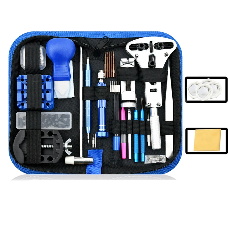 

222Pcs Watchmaker Tools Watch Repair Watch Case Hammer Repairing Opener Band Link Tool Kit Static-free Set