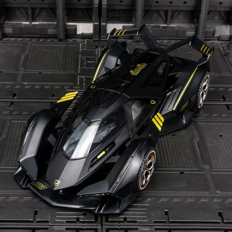 1:22 Lamborghini V12 modelo de coche de aleación tirar hacia atrás la puerta de regalo de juguete acústico-óptico para niños se puede abrir.