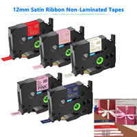 12mm Satin Ribbon Non-Laminated Tapes Compatible for Brother TZ TZe-R234 RW34 RE34 Ribbon for P-Touch PT-H100L GL-H100 Maker