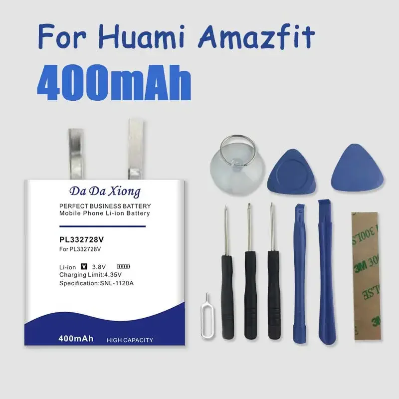 

Аккумулятор DaDaXiong pl332728v 332728 400 мАч для смарт-часов Huami Amazfit Stratos 2 A1609 A1619