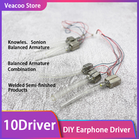 DIY Earphone 10Driver Each Side Knowles Sonion Balanced Armature Combination 38AJ+31736*2+28U*2 Welded Semi-finished Products
