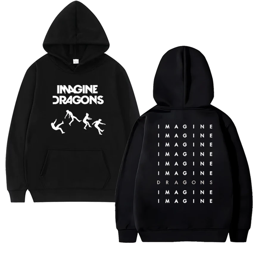 

Hot Sale Imagine Dragons Loom Tour 2025 Double Sided print Hoodie Unisex vintage Casual Sweatshirt Men women Fleece pullovers