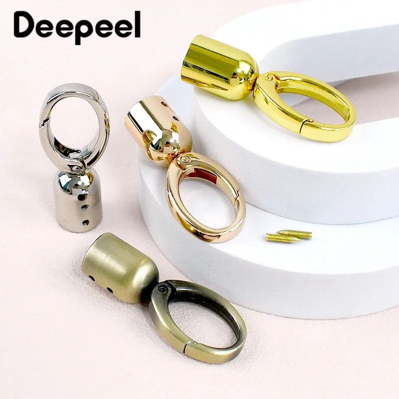 2/4Pcs Deepeel Metal Cord Lock Buckles Bag Belts Connector Hanger Handbag Strap Stopper Tassel Cap Clasp Hardware Accessories