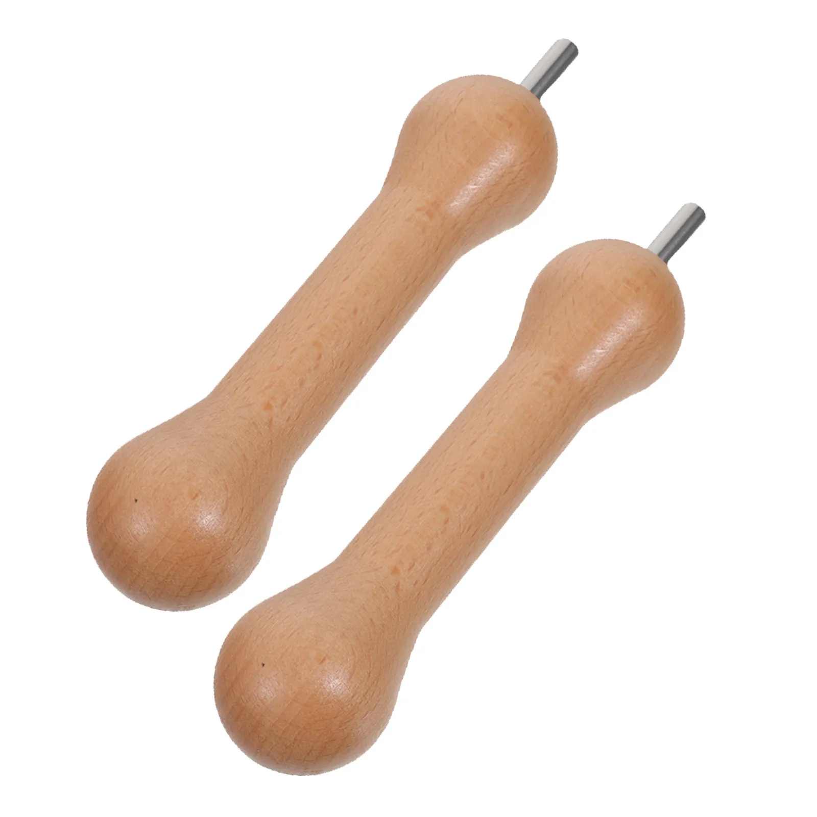 2Pcs Wooden Yarn Winder Tie Dye Cord Puller Drill Attachment Ergonomic Handle Fabric Tension Tool for Handspun Skein and Textile