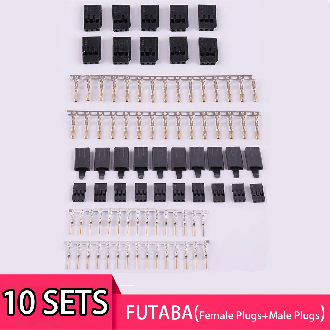 

10 комплектов DIY Futaba/ JR Тип 3 Pin Серводвигатель Батарейный разъем/комплект вилок (гнездо и штекер) гнездо с крючком