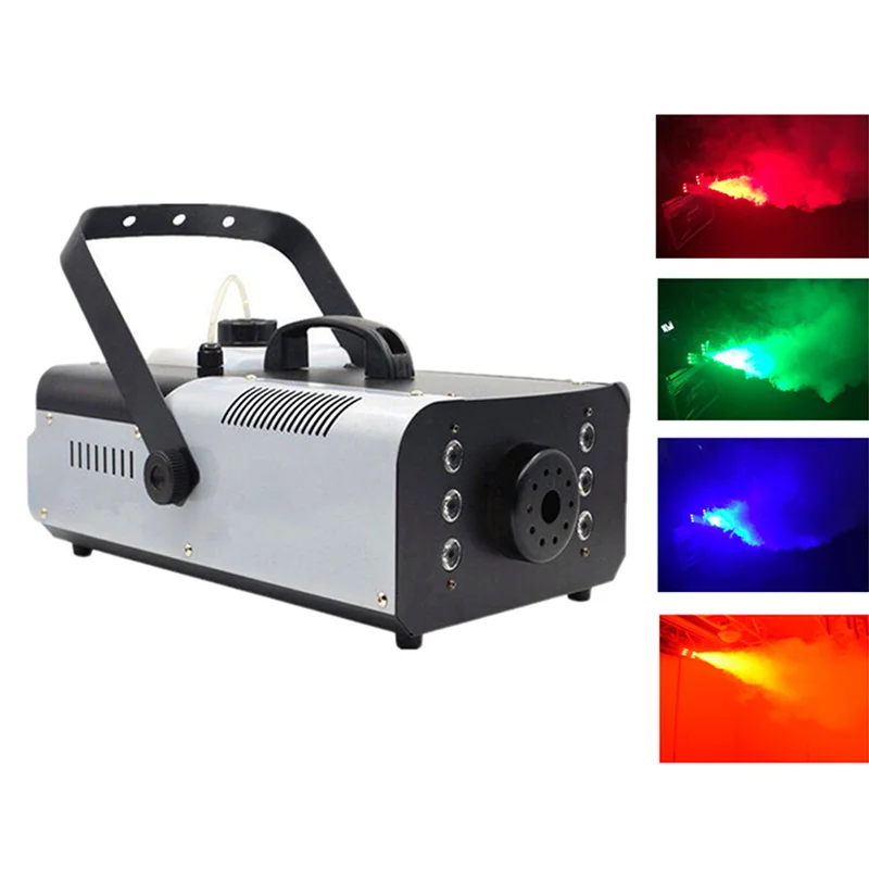 remote control fog machine rgb light stage show disco dj party club bar evento show 6x3w 1500w 01