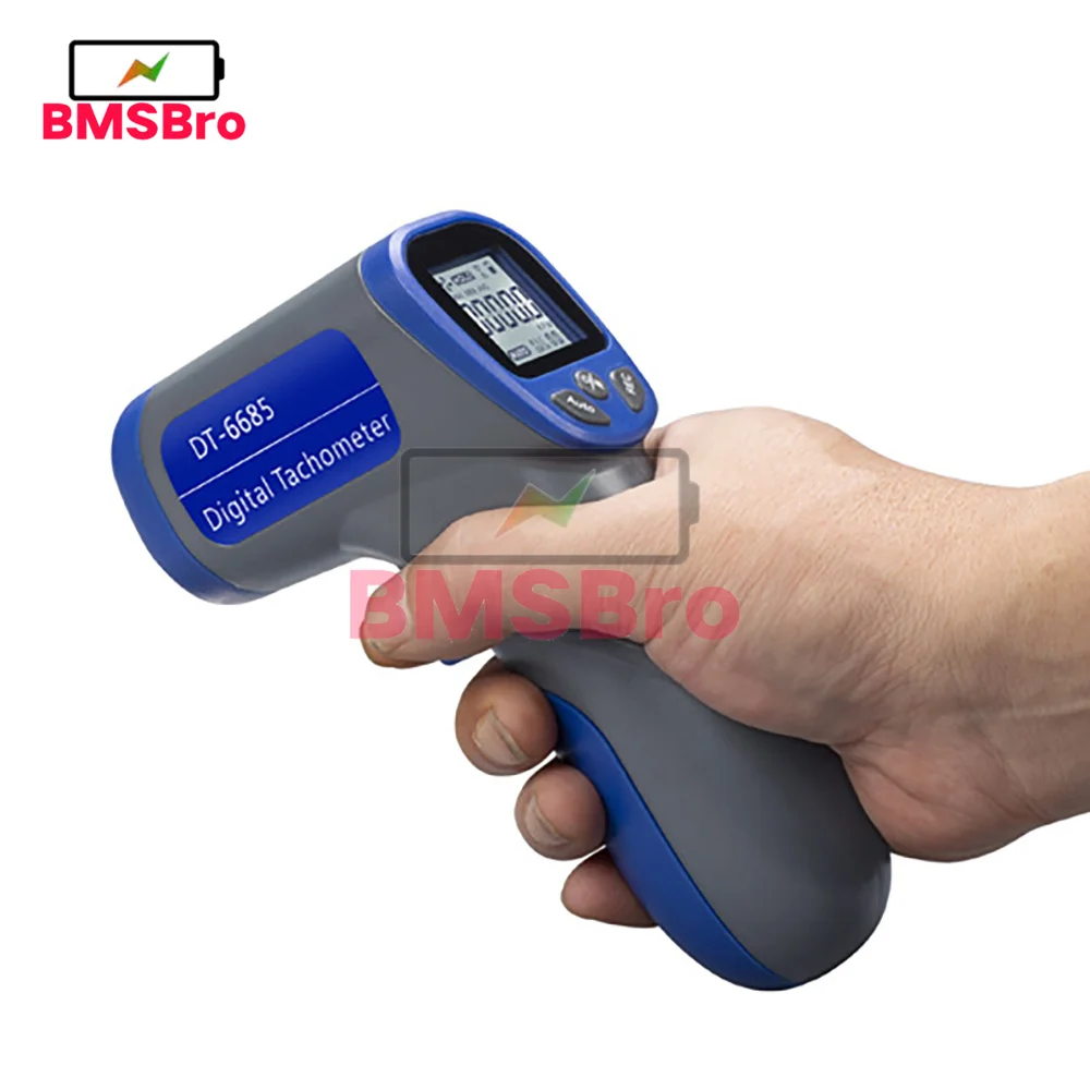 Digital Tachometer Laser Tachometer Handheld RPM Meter Speedmeter 2.5-99999RPM with Backlit LCD Display for Motor Machine Lathe