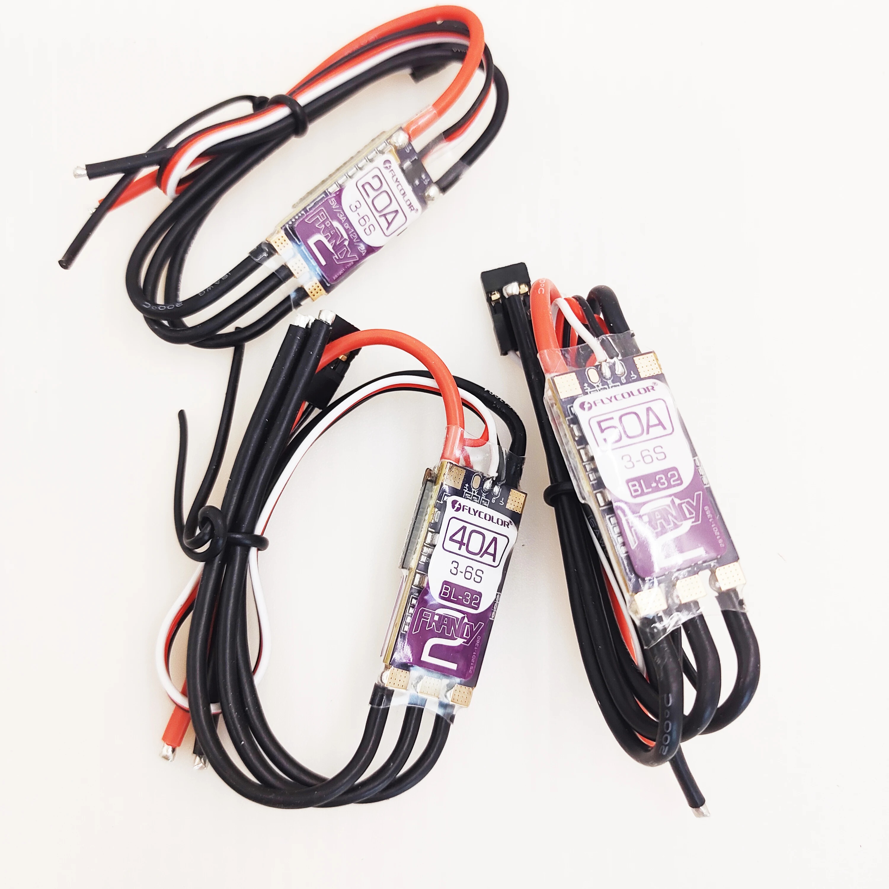 

FLYCOLOR Francy 2 20A/30A/40A/50A BLHeli-32 Dshot ESC — высокопроизводительный микроконтроллер | Регулируемый BEC 5 В/3 А+12 В/2 А для радиоуправляемых самолетов