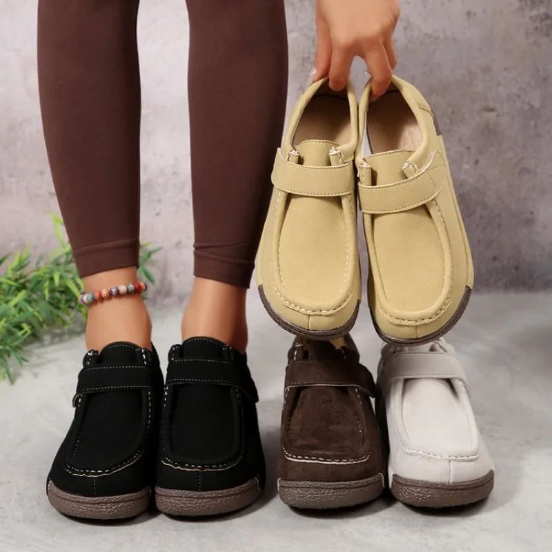 Women's Thick Bottom Platform Shoes Soft Bottom  Shake Shoes Large Size Cross-Border Slip-On Casual Shoes