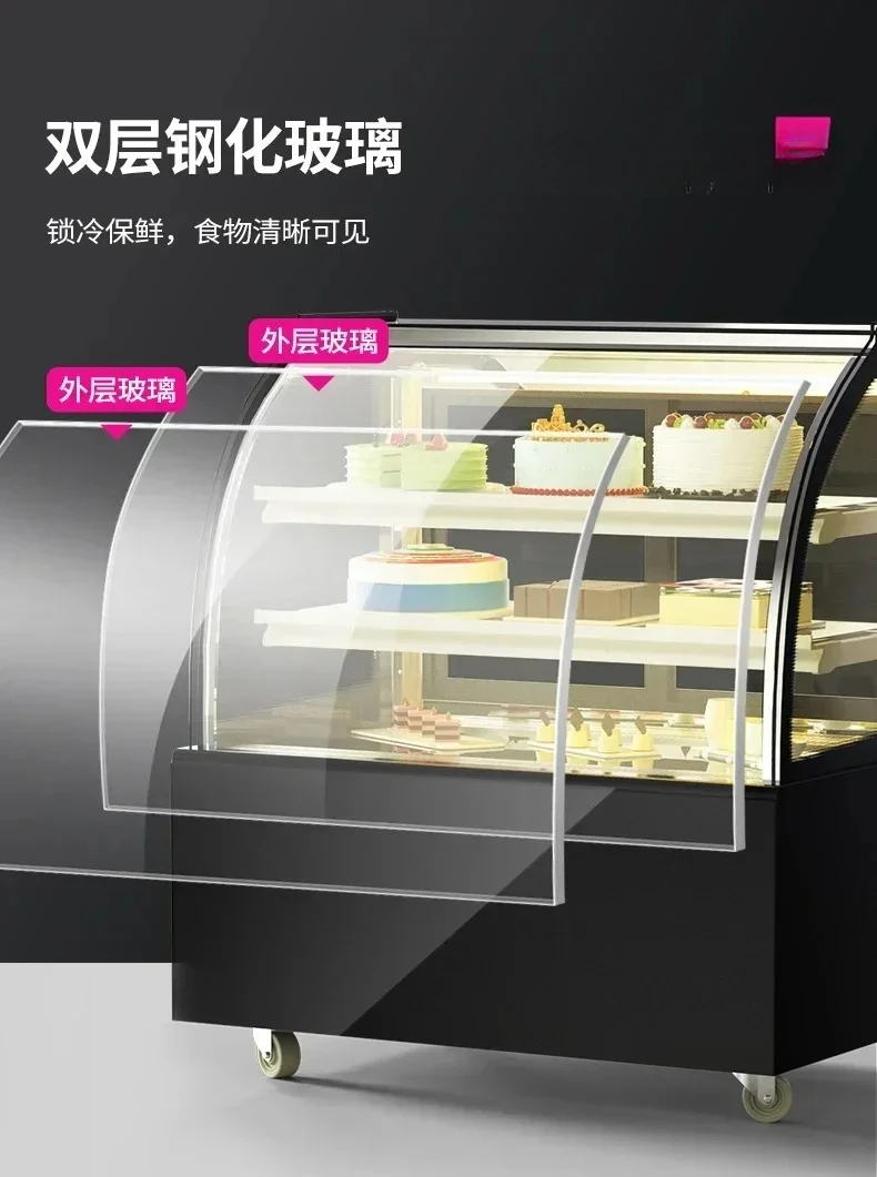 

recepcion mostrador Cake display cabinet Commercial refrigerated display cabinet Fruit dessert Deli desktop fresh-keeping cabine