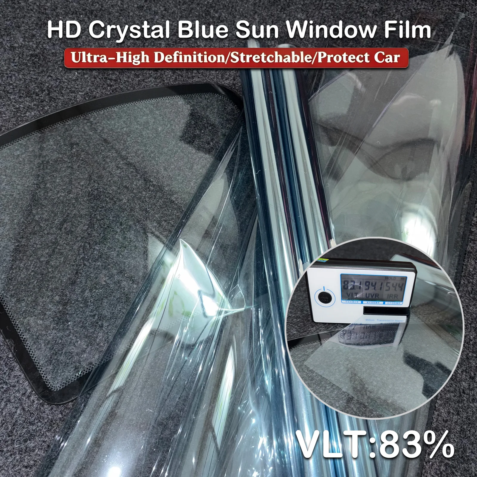 Window Tint Film for Cars Privacy Car Shade Front Windshield Heat & UV Block Blackout Window Film Auto Car Windshield Sun Shade