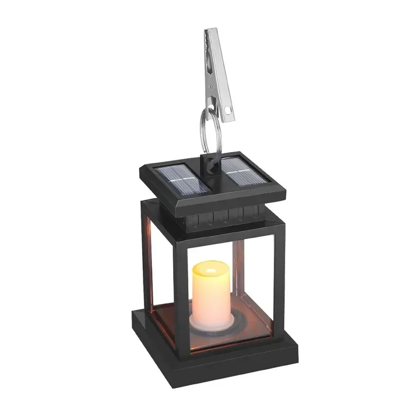 Retro Atmosphere LED Candle Hanging Light Fireplace Solar Light Fireplace, Home Outdoor Garden Decoration Patio Fireplace