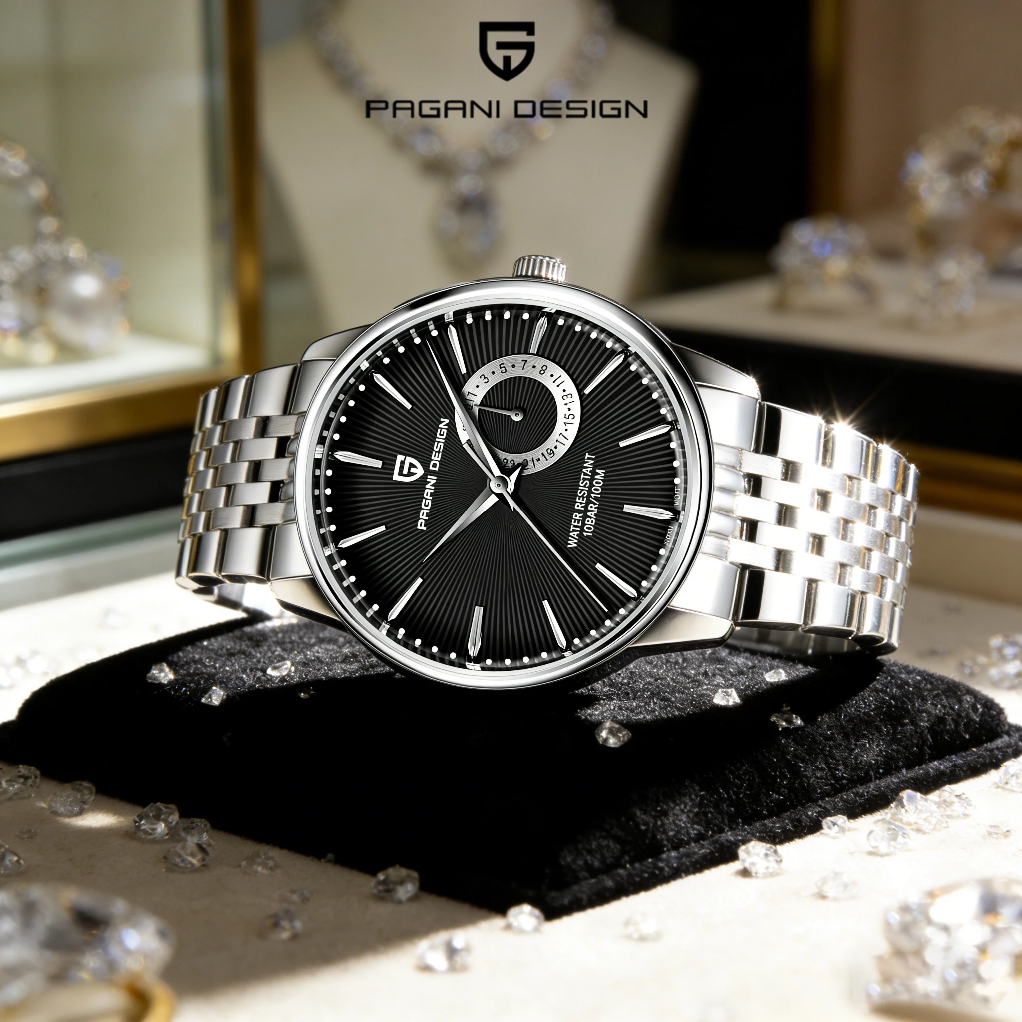 PAGANI DESIGN 2026 New Mens Quartz Watch Business Fashion New Stainless Steel Strap 100M Water Resistant Japan VH65 Movement