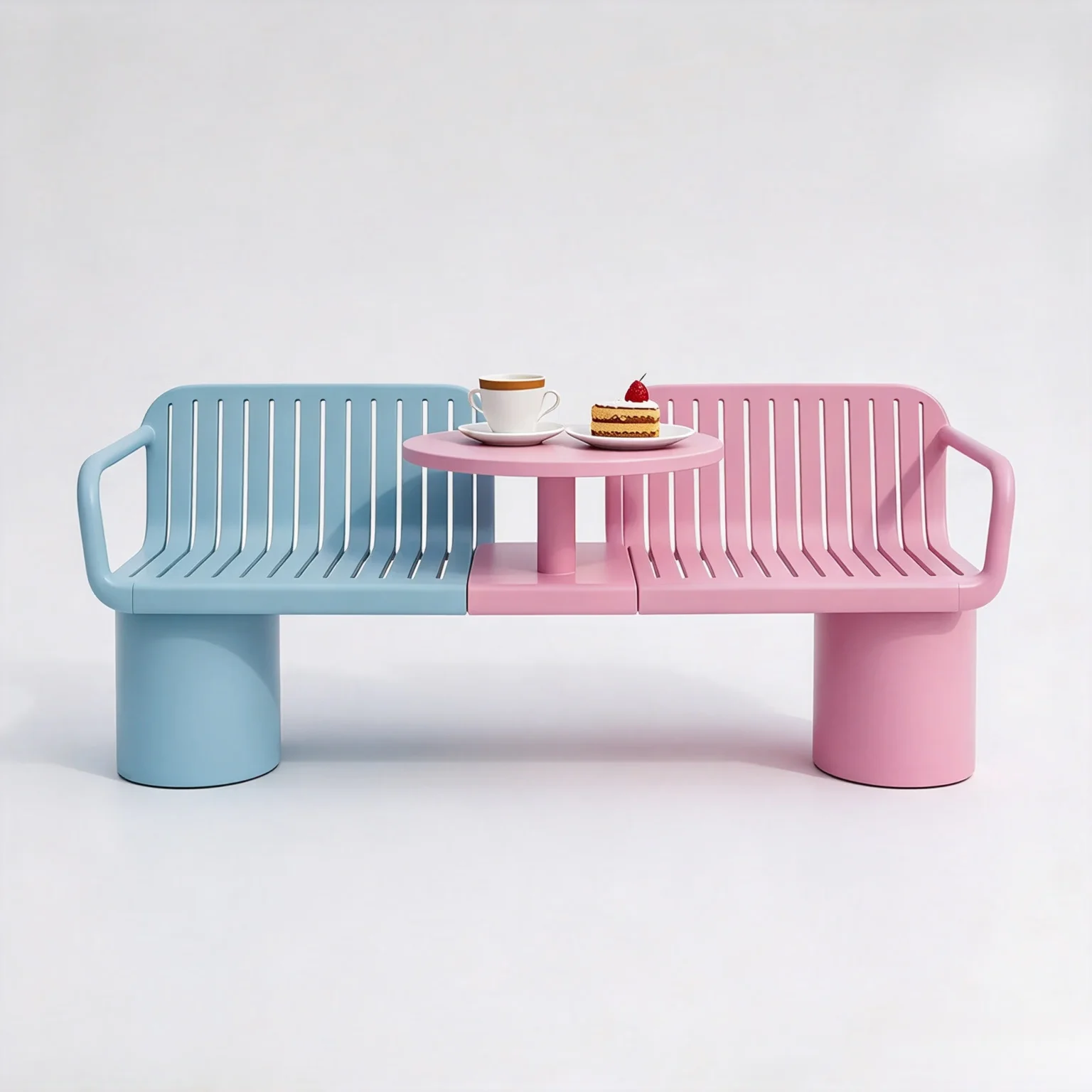 integrated outdoor leisure chair side table park bench can be customized creative popular seat suitable for store use